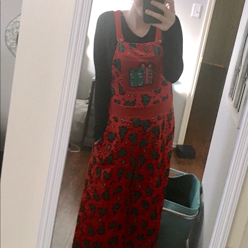 Christmas Velvet Overalls